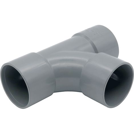 FloPlast ABS Solvent Weld Swept Tee 32mm Grey - WRAS Approved (1/2)