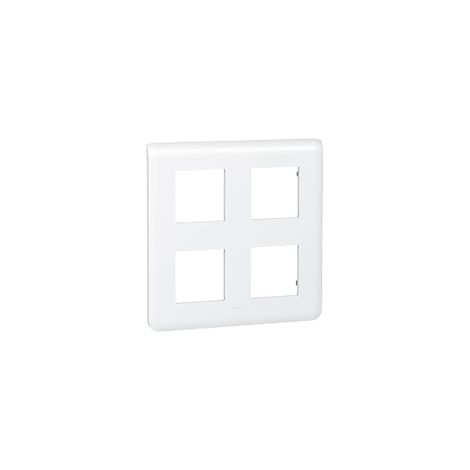 Legrand – Plaque Mosaic blanc 2x2 modules – Compatible support 080264 – Installation standard et compacte – Solution esthétique et fonctionnelle (1/3)