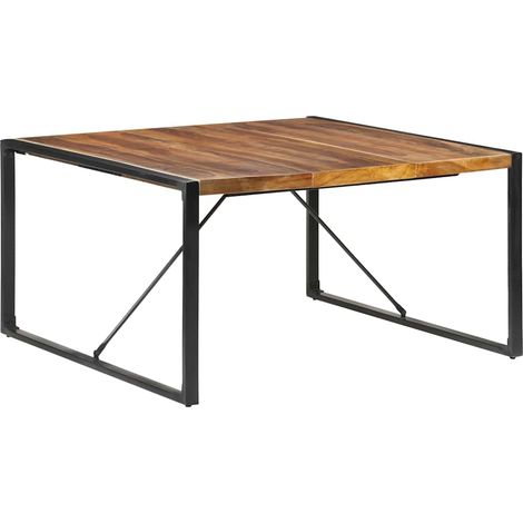 vidaXL Table à manger 140x140x75 cm bois massif (1/5)