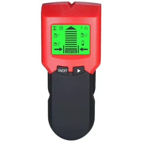 Détecteur de montants 5 en 1,détecteur scanner mural multifonction, capteur de goujons électronique, écran LCD HD et alarme audio, pour détection de solives de câble en bois, fils AC et câbles (1/5)