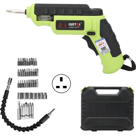 Tournevis électrique sans fil LED, kit perceuse rechargeable type pistolet, 1500mAh, prise UK 220V, chargeur inclus (1/5)