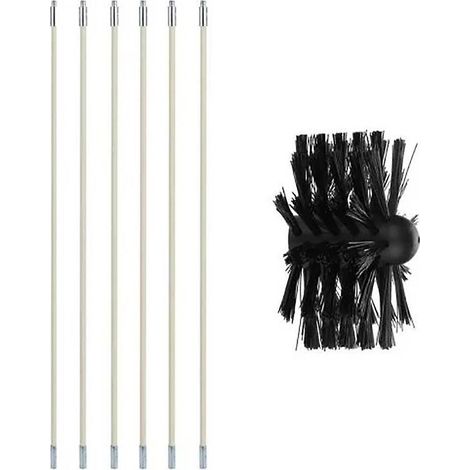Kit de nettoyage de cheminée - Brosse et tiges pour un nettoyage facile des conduits