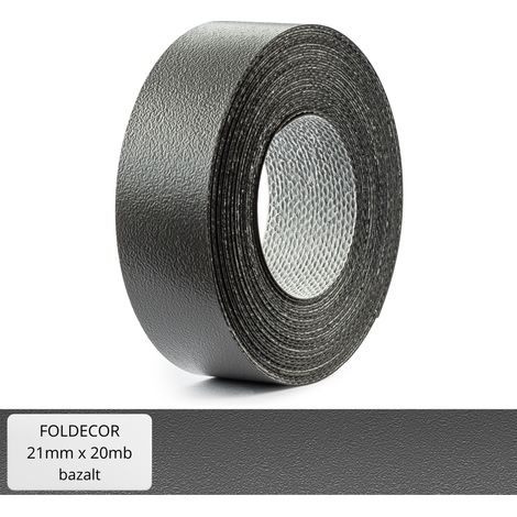 Cinta de cantos de melamina de basalto para muebles con adhesivo termofusible de 21 mm (20 m) (1/5)