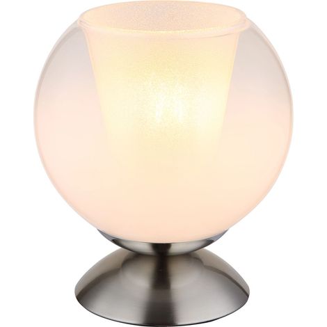 Globo - lámpara de mesa - BARRY - acero - vidrio - Ø 18cm - E27 -