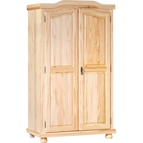 Armadio genf 2 ante dim.104x56x180h pino massello finitura naturale - Inter Link (1/10)
