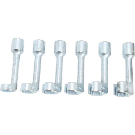 Clé à douille d'injecteur en L, 6 pièces, acier chrome-vanadium, jeu de clés pour conduite de carburant, outillage de réparation automobile. (1/5)