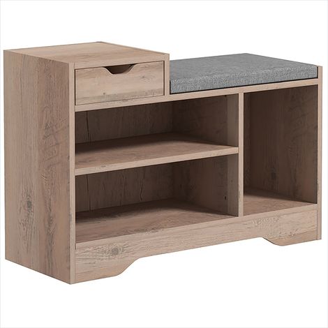Console Banc de rangement 2 en 1 avec coussin 5 paires 76,5 x (1/5)