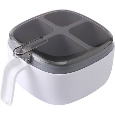 1 weißes Gewürzglas-Set, multifunktionale Aufbewahrungsbox für den Schreibtisch