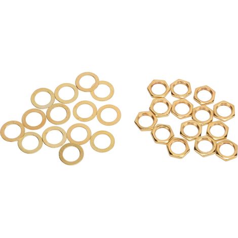 Écrou Kit Instrument Douille Connecteur Fixations pour Guitare Électrique Basse M9 Filetage Femelle Or (1/5)