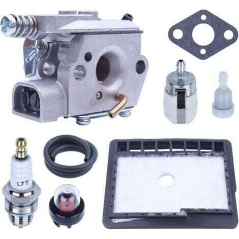 Kit Carburateur pour ECHO CS3000 CS3400 CS3450 CS300 Tronçonneuse, Carburateur avec Filtre à Air + Joint + Filtre à Carburant + Tuyau Pièces de Rechange Accessoire INHHUB (1/4)