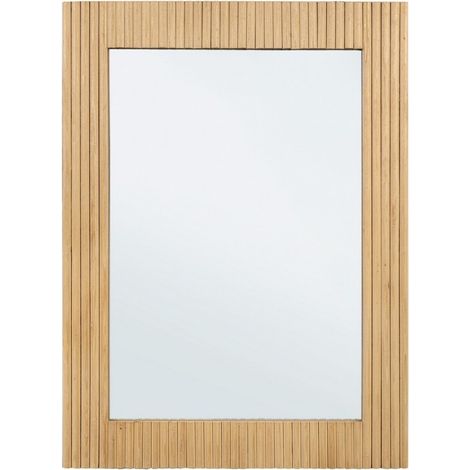 Specchio rettangolare 60x80 con cornice in legno naturale Charley YES (1/5)