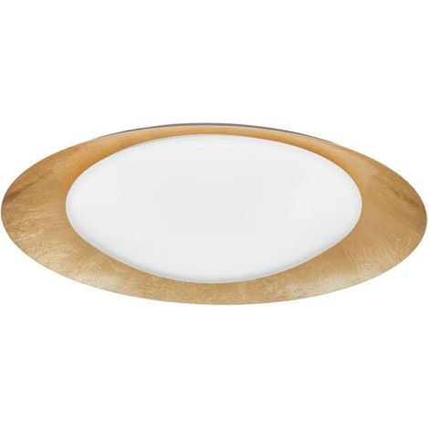 [NEUWERTIG] B-Ware Nova Luce Deckenleuchte Deckenlampe ZANO LED Blattgold Warmweiß dimmbar 50 cm (1/2)