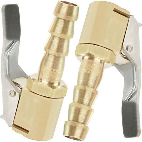 Set aus 2 Messingadaptern (8 mm) mit integriertem Clip
