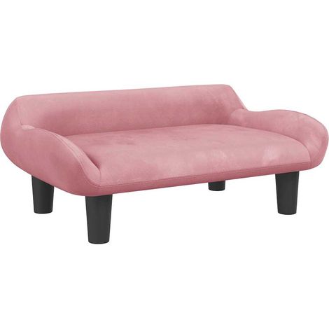 vidaXL Cama para perros de terciopelo rosa 70x40x24 cm (1/2)