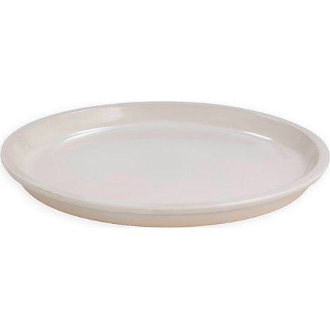 Soucoupe en grès blanc pour cache pot - blanc (1/3)
