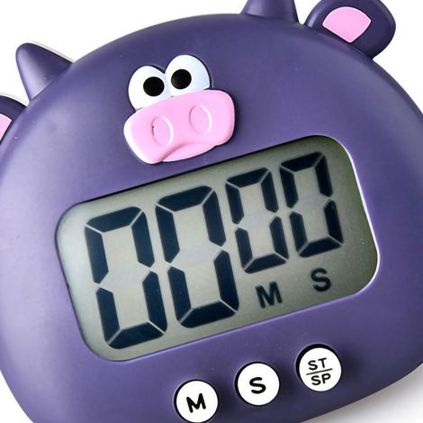 Minuteur électronique grenouille RB610, gestionnaire de temps étudiant, minuteur de cuisine violet, petit taureau, compte à rebours 100 minutes + pile incluse (1/3)