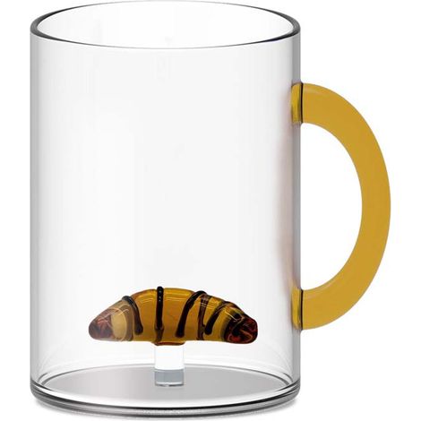 WD LifeStyle Tazza Vetro Borosilicato Cc 420 ml Decoro Brioches