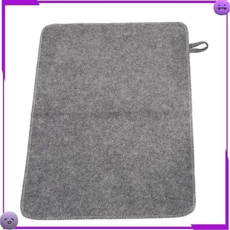 Tapis de sauna en feutre - Modèle standard - Absorption d'eau - Isolation thermique - Anneau de suspension (1/4)