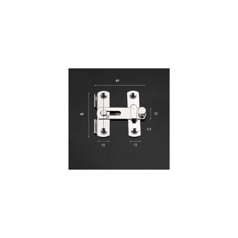 Loquet de porte de 2 pouces, loquet de porte portable pour armoire de clôture extérieure, maison multifonction en acier inoxydable (argent) - Crezuo