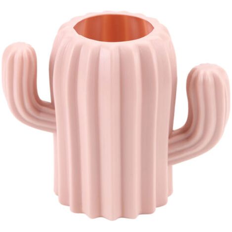 Vase en forme de cactus Surfaces mates Style scandinave Vase en glaure imitation pour la décoration de la maison Cadeaux Stockage d'articles Rose