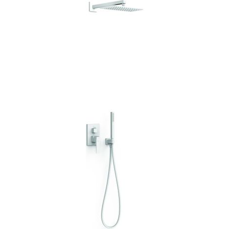 Kit mitigeur encastré 2 voies Rapid‑box pour douche Slim Blanc mat - TRES 20238004BM