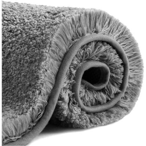Tapis de Bain Antidérapant Tapis Salle de Bain Épaissi Tapis Sortie de Douche Absorbant Tapis de Sol Ultra Doux en Séchage Rapide, Lavable en Machine - 50 x 80cm(Gris Clair) (1/3)