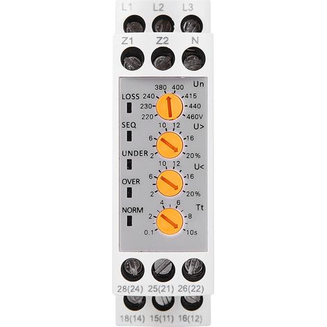 JVRD-P01 Protecteur multifonctionnel de séquence de tension et de phase : protection triphasée à trois ou quatre fils contre la perte de phase et l’inversion de phase (1/4)