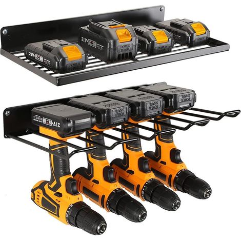 Organisateur D\'outils Électriques, Support De Rangement Mural, Conception Anti-Chute Améliore L\'utilisation De L\'espace, Support De Rangement Utilitaire Pour Garage, Atelier, Bibliothèque D\'outils (1/5)