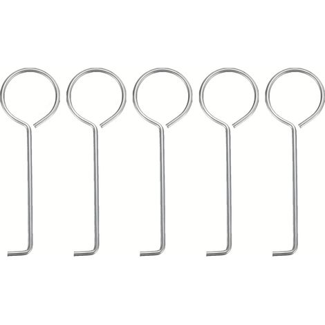 Lot de 5 crochets pour soulever les clés de siphon, conçus pour le démontage des siphons de sol, en acier inoxydable pour retirer les grilles de siphon (1/5)