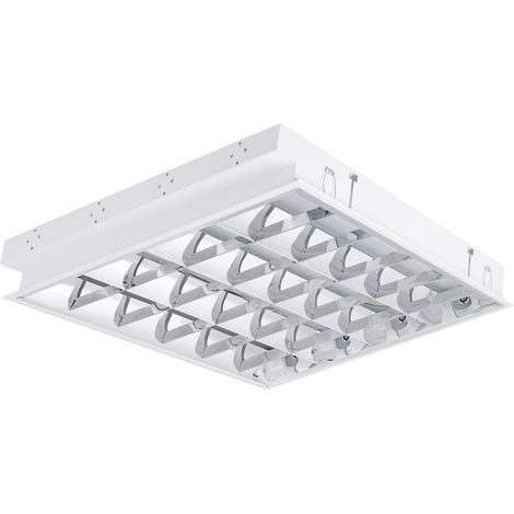 LED T8 – Acciaio bianco 595x625mm – Ufficio/Industria (1/5)