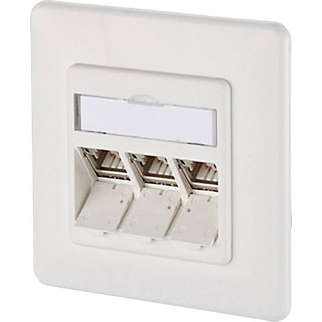 Prise RJ45 composable 1309131002E – 3 modules CAT 6A – Raccordement sans outil – Installation facile avec guidage arrière – Metz Connect