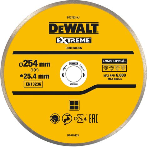 DeWalt - Disque pour scie à carrelage 250x25,4mm en céramique - DT3733-XJ