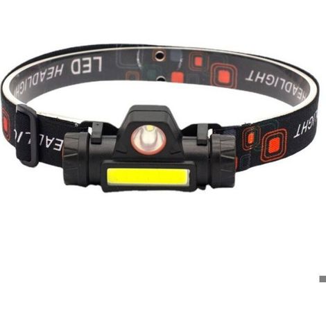 Lampe Frontale - Zoom Réglable - Longue Portée - Rechargeable USB - 240 Lm - 92 G - ABS - Pour Camping Bricolage Inspection