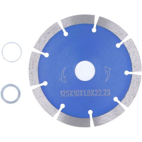 Pair Disque diamanté 125mm pour coupe à sec marbre granit béton - Lame circulaire durable (1/5)