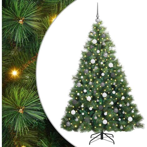 Sapin de Noël artificiel avec 300 LED Vert 180 cm PE et PVC vidaXL
