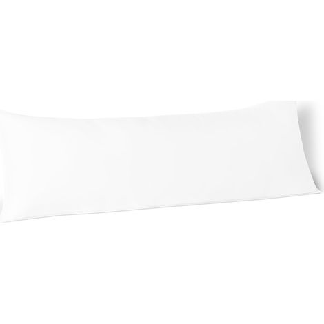 Oreiller de Corps Long, Coussin en Microfibre Hypoallergénique pour Grossesse et Maternité, Dormeur sur Le Côté, Soutien du Dos et du Cou, 50 x 135 cm, Blanc (1/5)