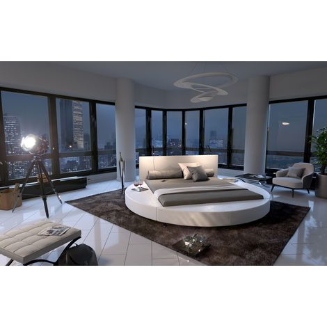 Rundbett Hotelbett 180 x 200 cm weiß Gaston (1/5)
