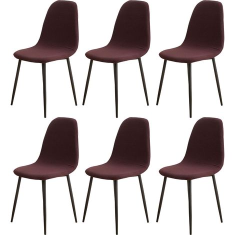 Set di 6 coprisedie jacquard moderni e retrò per sedie da pranzo con schienale alto, ideali per cucina, soggiorno, sala da pranzo, bar e caffetteria (set da 6). (1/5)