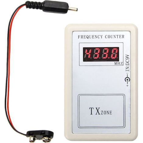 Accessoires de Remplacement de Compteur de Fréquence Sans à Télécommande Portable Testeur de Compteur Numérique 250-450MHz pour Porte de Garage Automatique de Voiture (1/5)