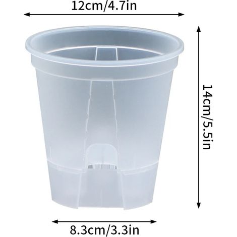 (S13, comme illustré) Pot à arrosage automatique pour orchidées, pots de fleurs transparents pour plantes, pot de jardin paresseux, pot respirant pour racines d'orchidées (1/4)