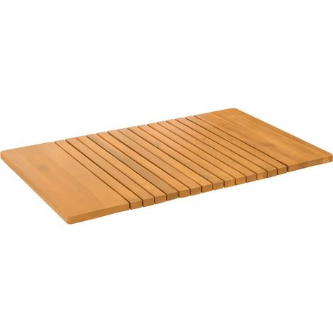 Tapis de bain Uni Marron 59 x 40 cm bois