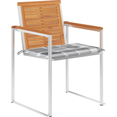 Maison Exclusive - Gartenstühle 8 Stk. mit Kissen Massivholz Akaz (1/5)