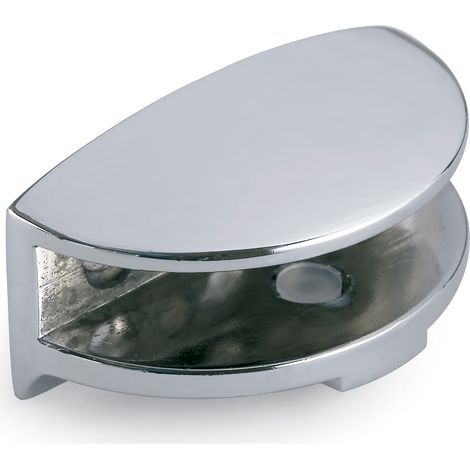 Support en cristal Cristi demi-lune 10Mm chromé (1/3)