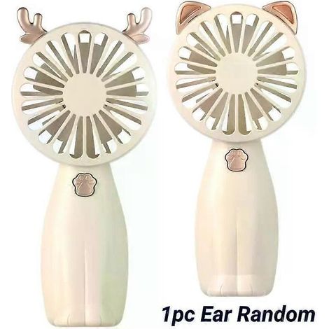 Mini ventilateur portable à main, silencieux, silencieux, pour la maison, l'extérieur et le bureau. Idéal pour se rafraîchir à la maison, à l'extérieur ou au bureau. Oreilles jaunes aléatoi (1/5)