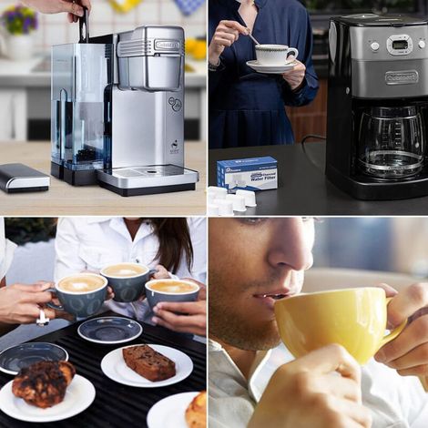Filtri ad acqua a carbone attivo per tutte le macchine da caffè, confezione da 12 pezzi. (1/4)