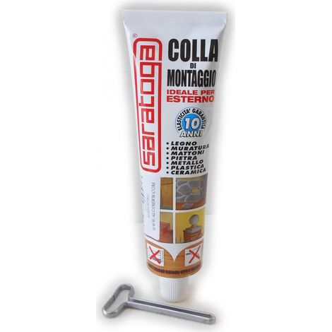 Colla di montaggio 125gr presa rapida per interno ed esterno verniciabile