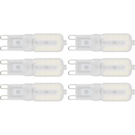 Ampoule G9 à intensité variable, Protection des yeux, économie d'énergie, 5W, 22 LED, petites ampoules pour plafonnier de bureau, 6 pièces, blanc, 220V (1/5)