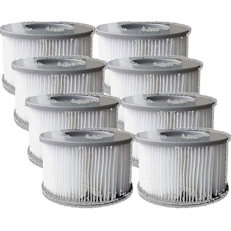 Lot de 8 cartouches filtrantes de rechange pour piscine gonflable Mspa, jacuzzi RuikaluckyQUU-AquaForge (1/2)