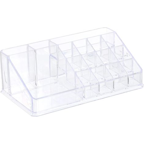 Boîte de rangement transparente pour cosmétiques - Pour pinceaux de lotion, fard à paupières, vernis à ongles, bijoux