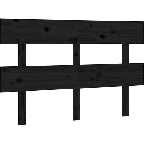Maison Exclusive - Tête de lit Noir 124x3x81 cm Bois massif de pin (1/5)